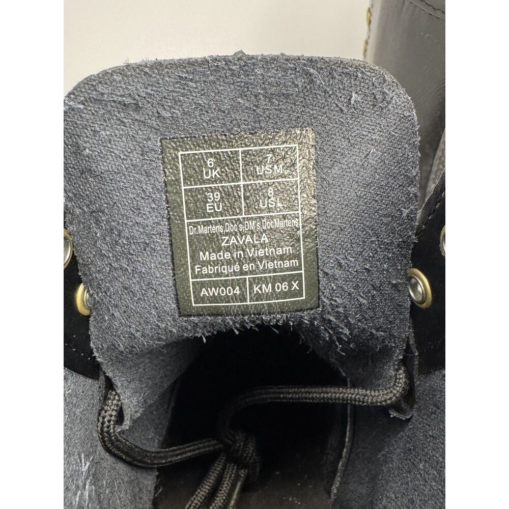 NWOT Doc Martens Zavala Lace Up Combat Ankle Boot Unisex 8L 7M AW004 Goth Punk - Picture 6 of 11